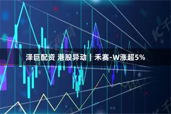 泽巨配资 港股异动｜禾赛-W涨超5%